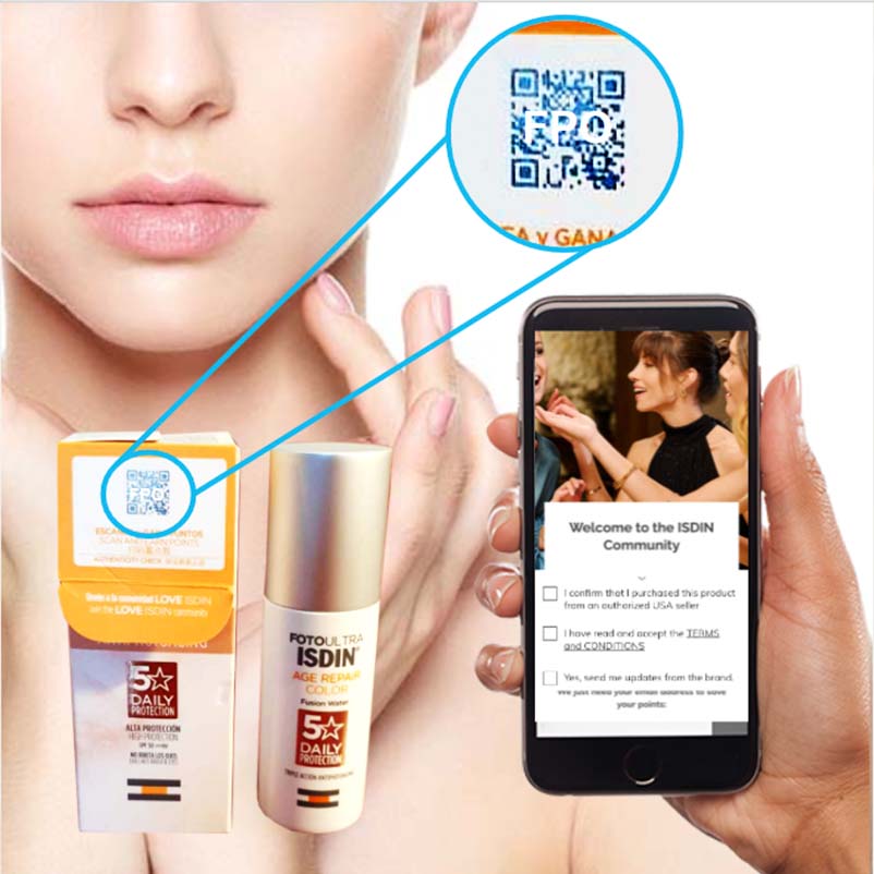 Codici QR per campagne di marketing: come ISDIN skincare utilizza il packaging connesso